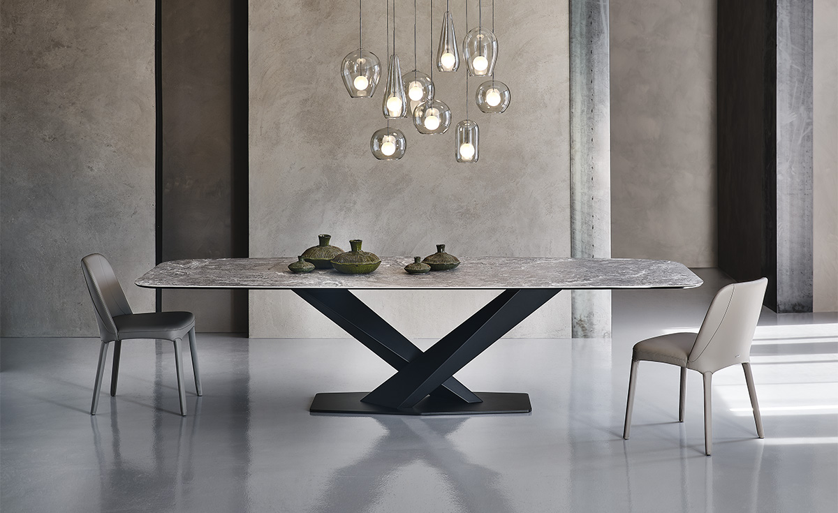 Cattelan Italia ガラステーブル デザイナーズ 机 北欧 高級 Maxim | テーブル | Products | cattelan italia