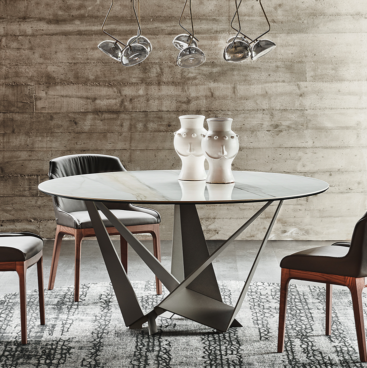 Skorpio Keramik Round Dining Table by Cattelan Italia