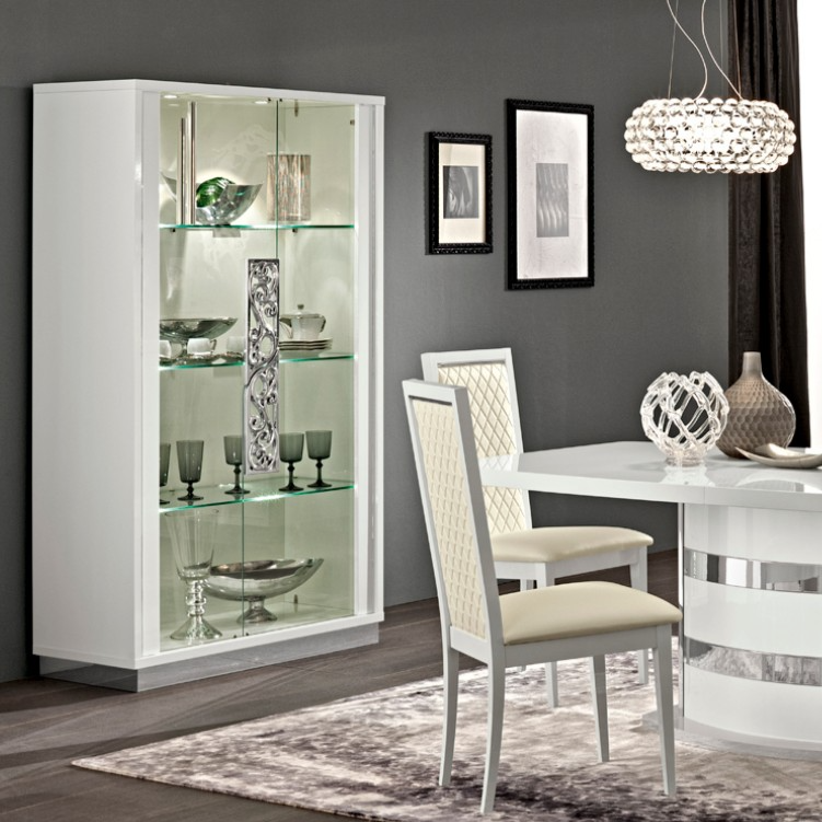 Roma Modern 2 Door Curio - Thumbnail 5