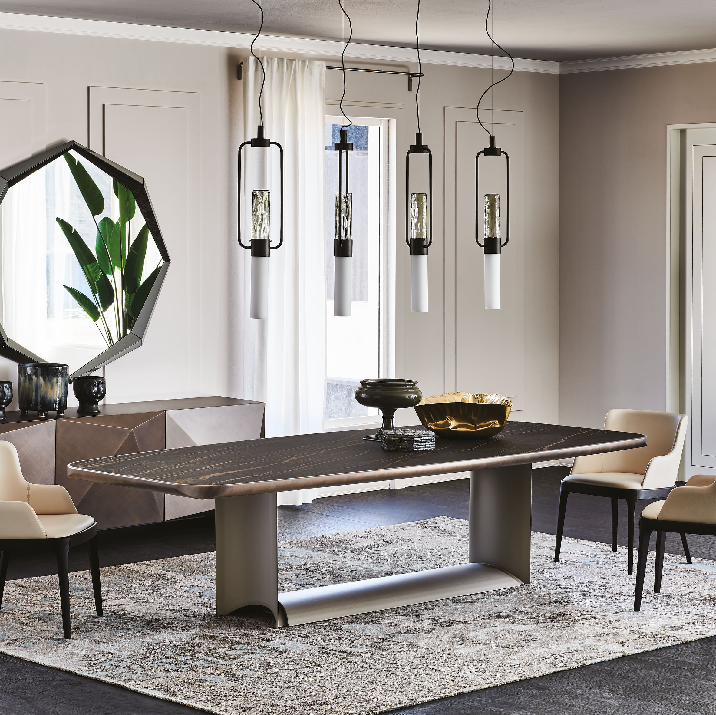Dragon Wood Dining Table by Cattelan Italia