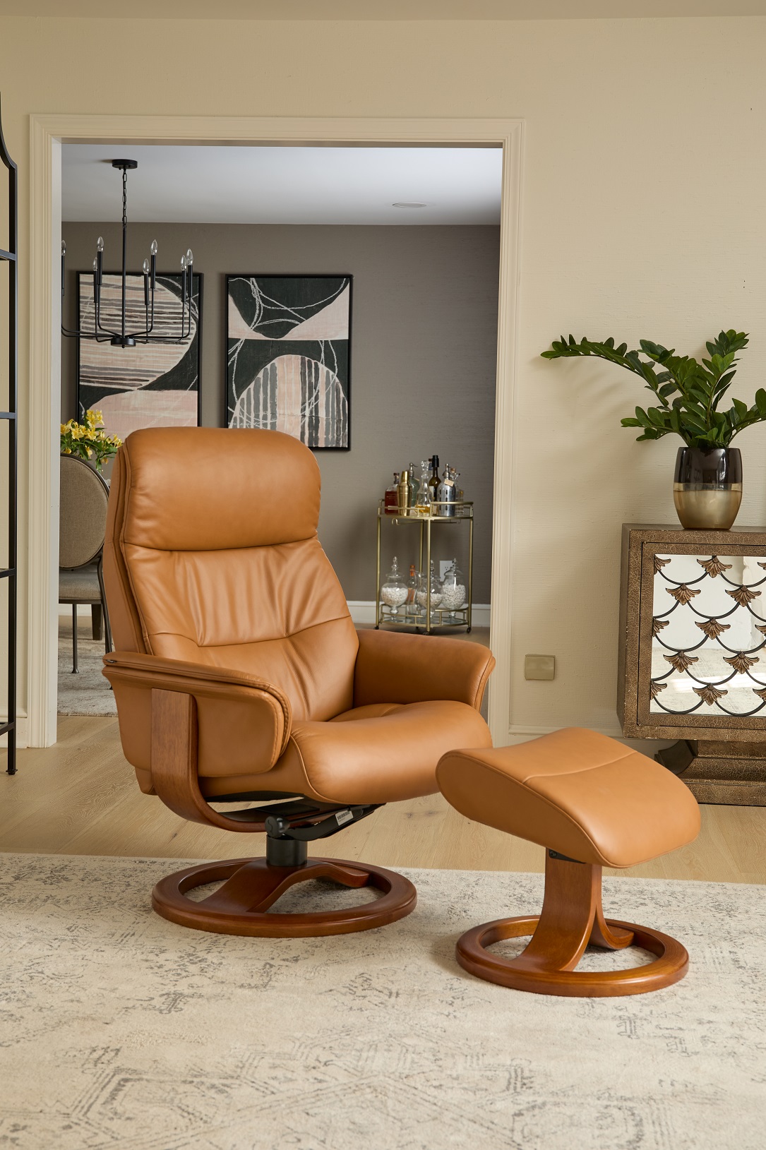 Fjords Anne R Recliner & Foot Stool by Fjords