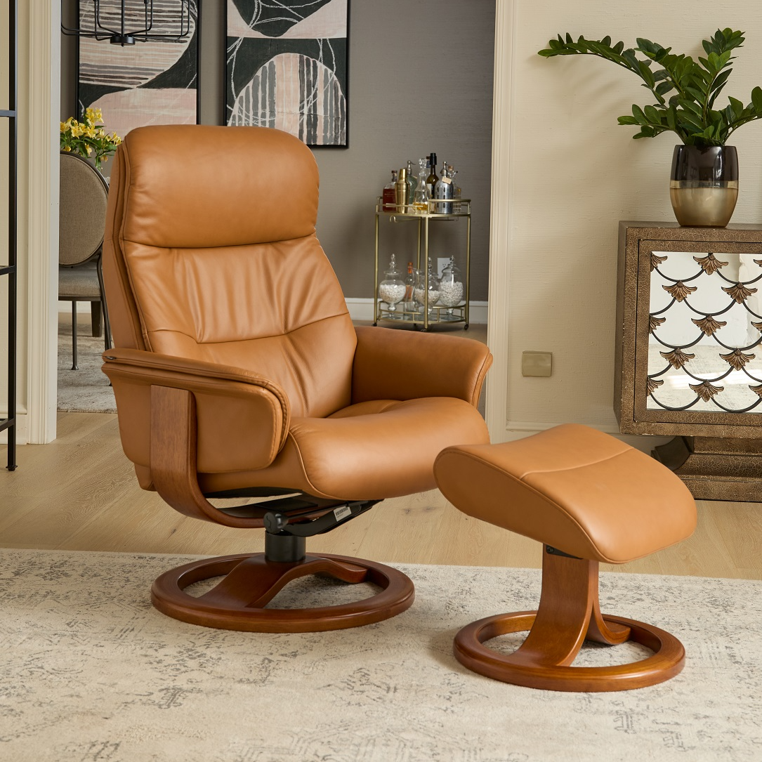 Fjords Anne R Recliner & Foot Stool by Fjords