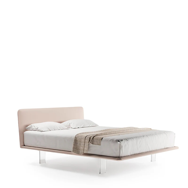 Filo Beige Supersuede 86 Fabric Bed