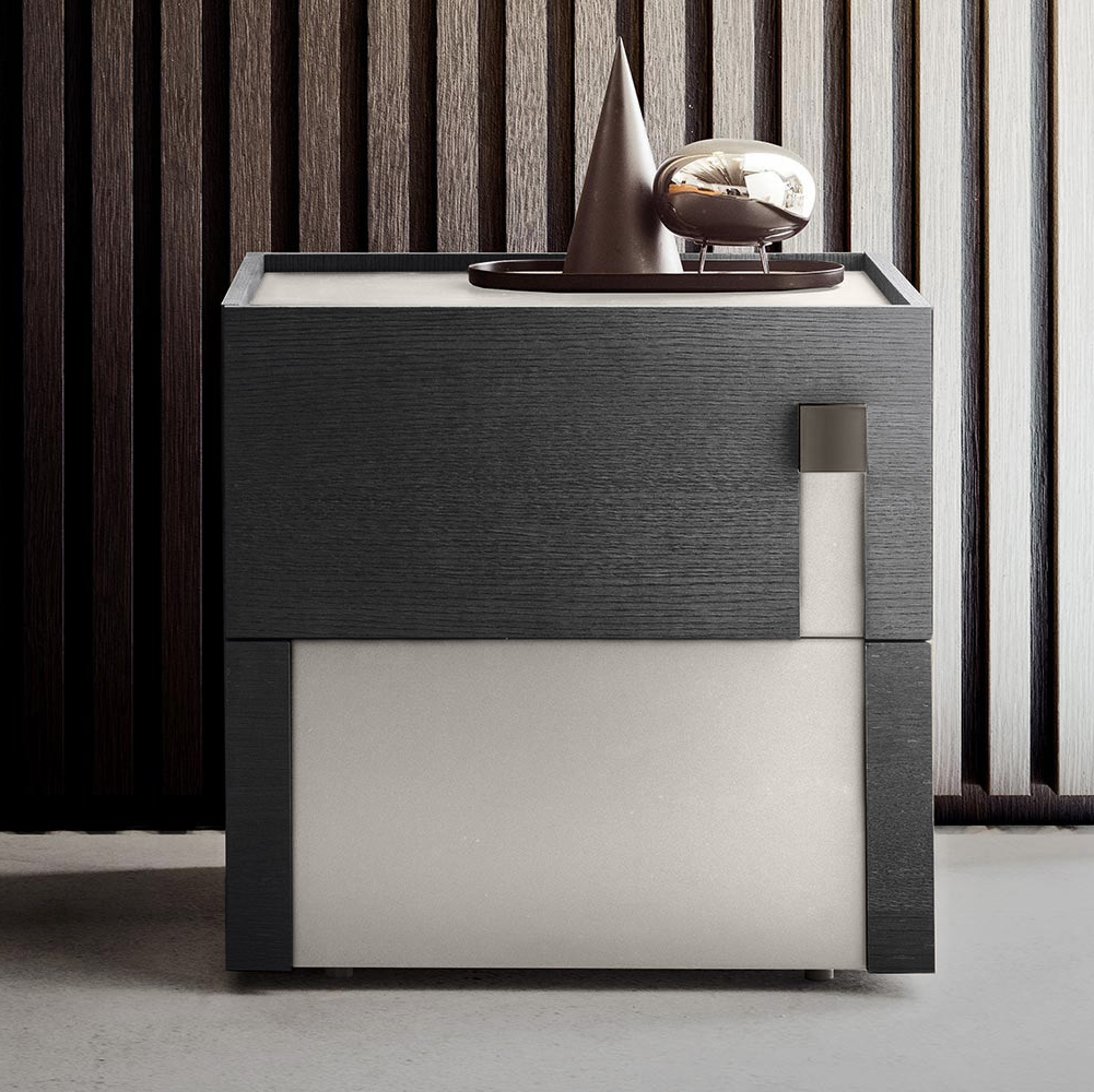 Logos Dark Grey Ash Nightstand