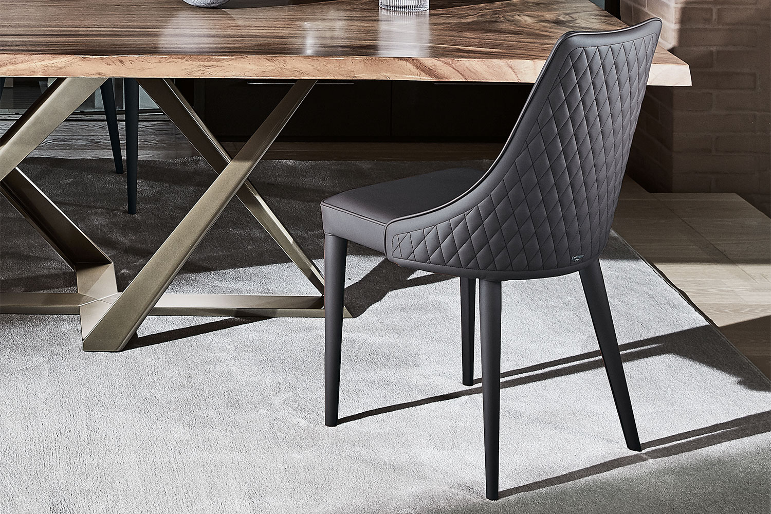 Clara Upholstered Dining Chair Quickship - Thumbnail 3