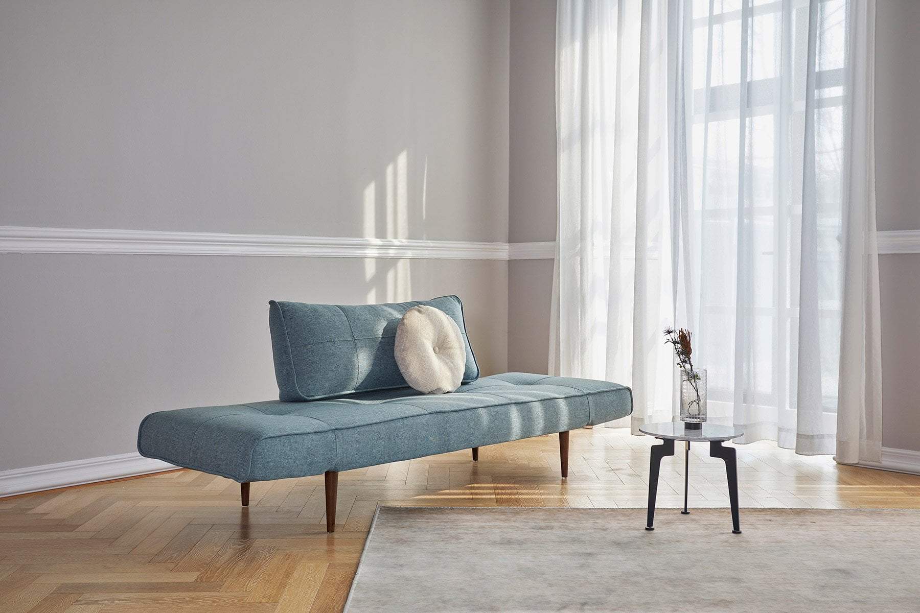 Zeal Deluxe Daybed with Dark Wood Legs by Innovation