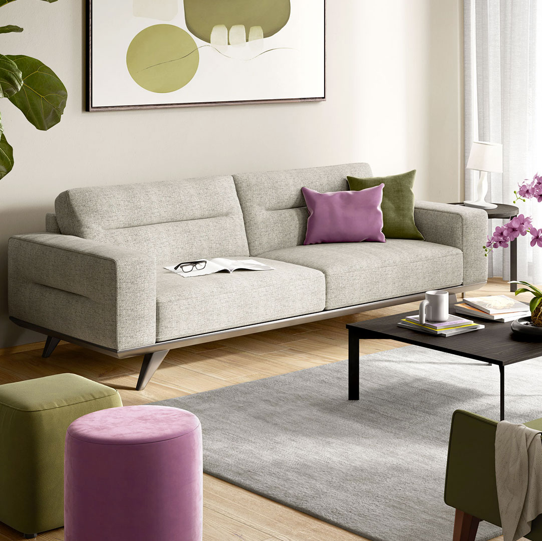 Adrenalina Fabric Sofa by Natuzzi Editions