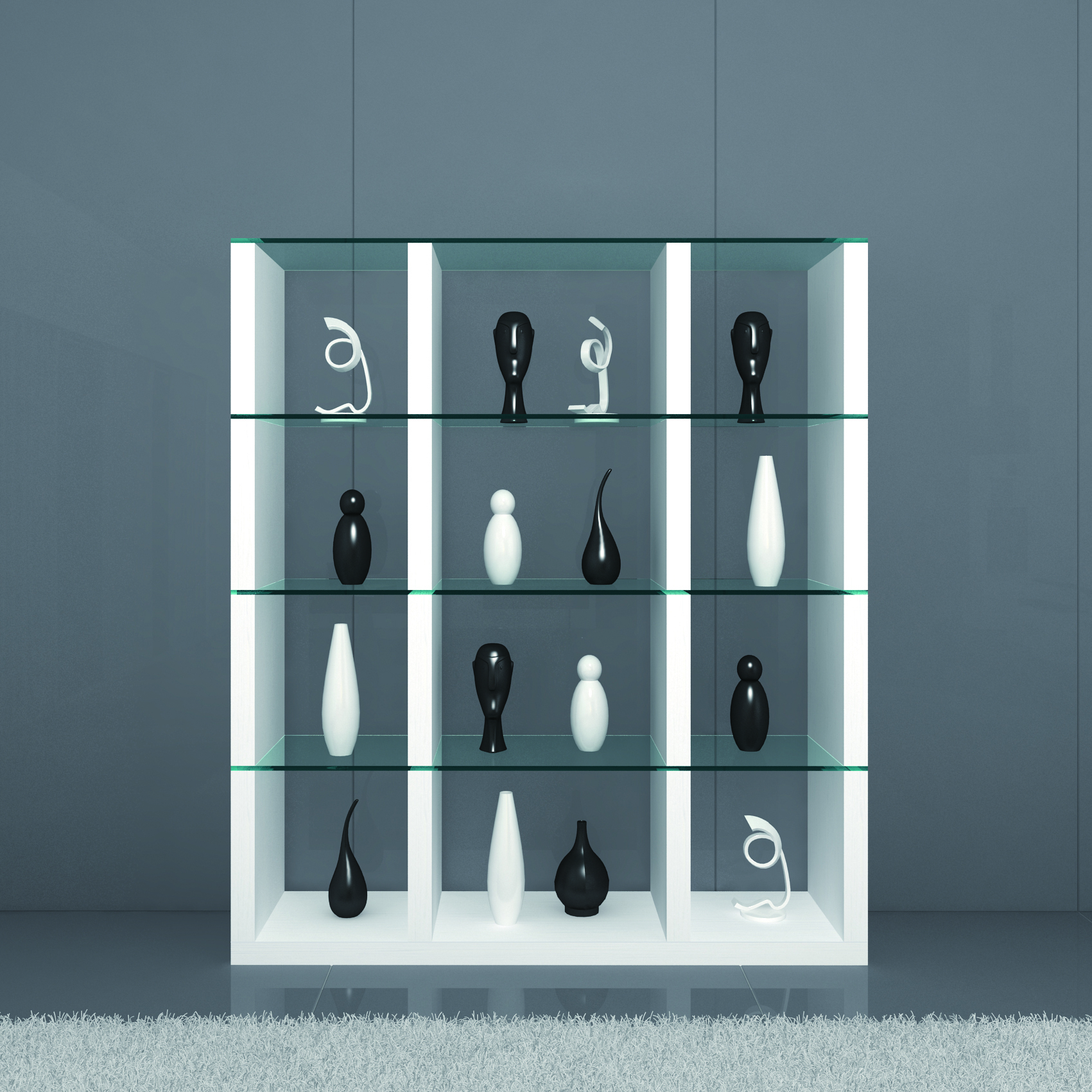 Cloud Wall Unit in High Gloss