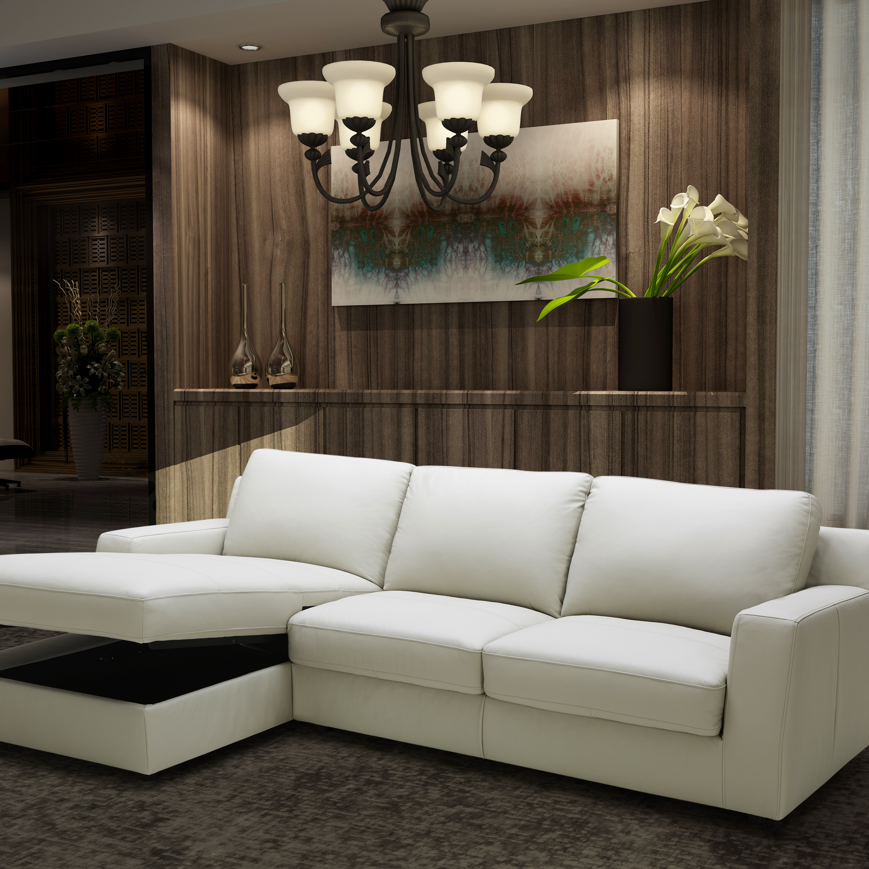 Lauren Premium Leather LAF Sectional - Thumbnail 3