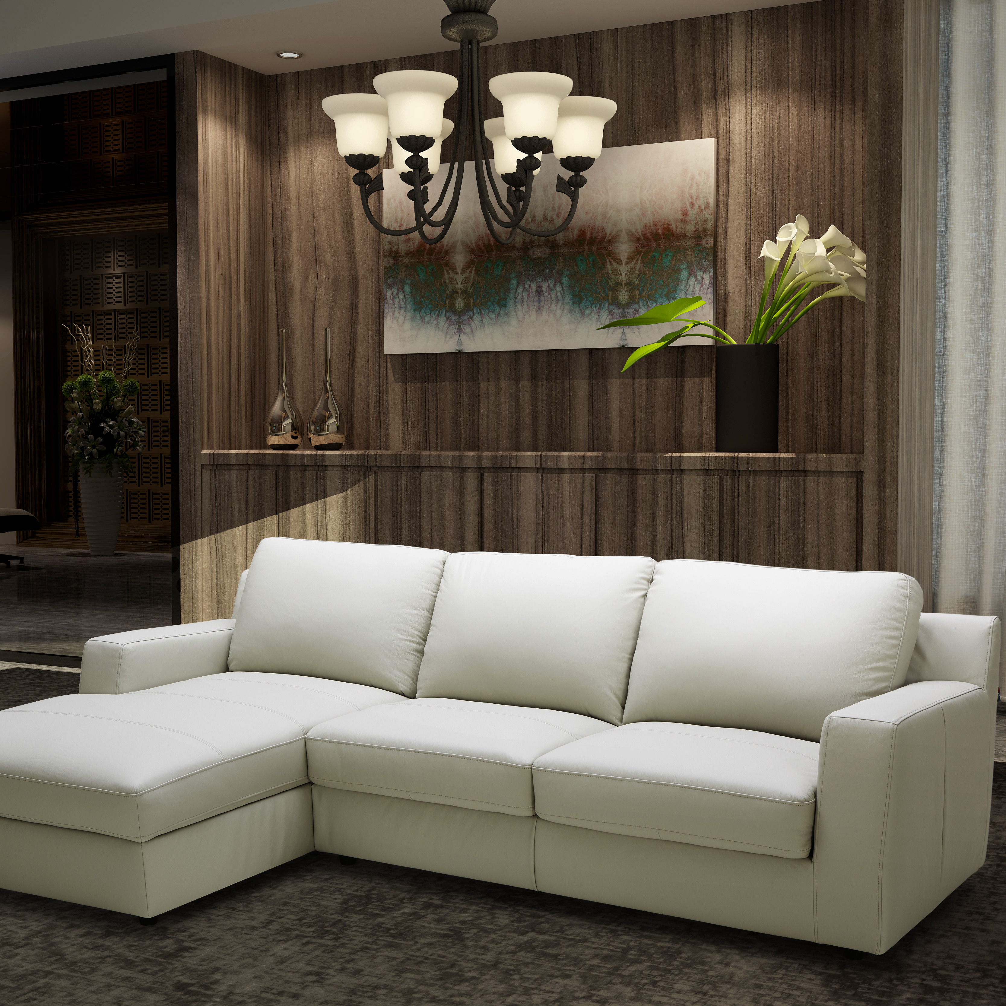 Lauren Premium Leather LAF Sectional - Thumbnail 5