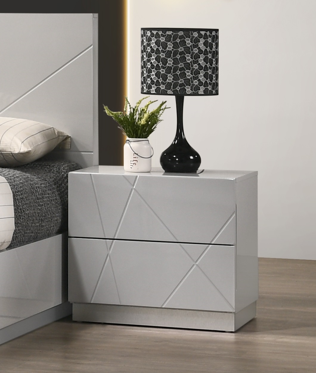 Naples Grey Nightstand - Thumbnail 5
