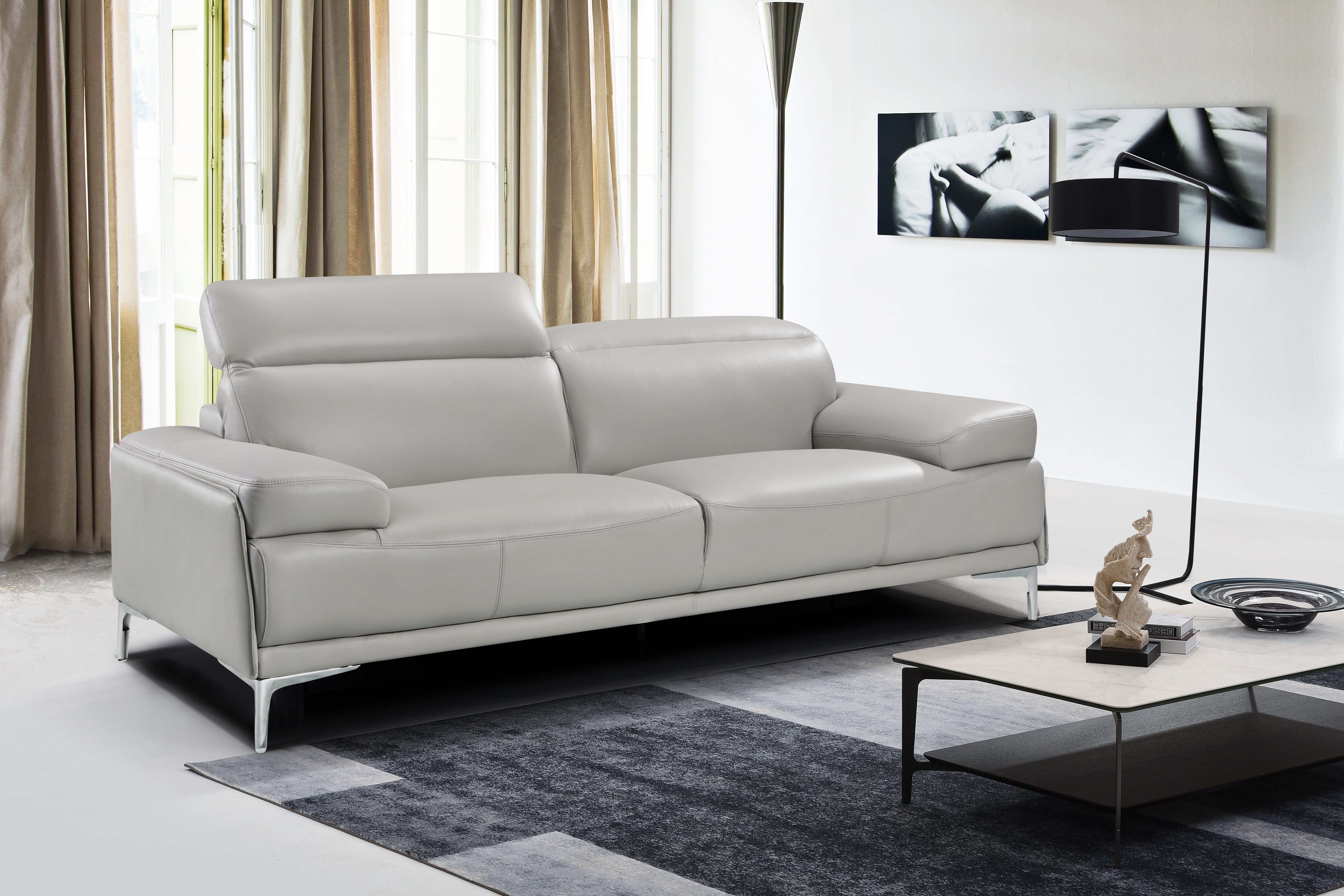 Nicolo Light Grey Sofa Room Setting Side View.jpg