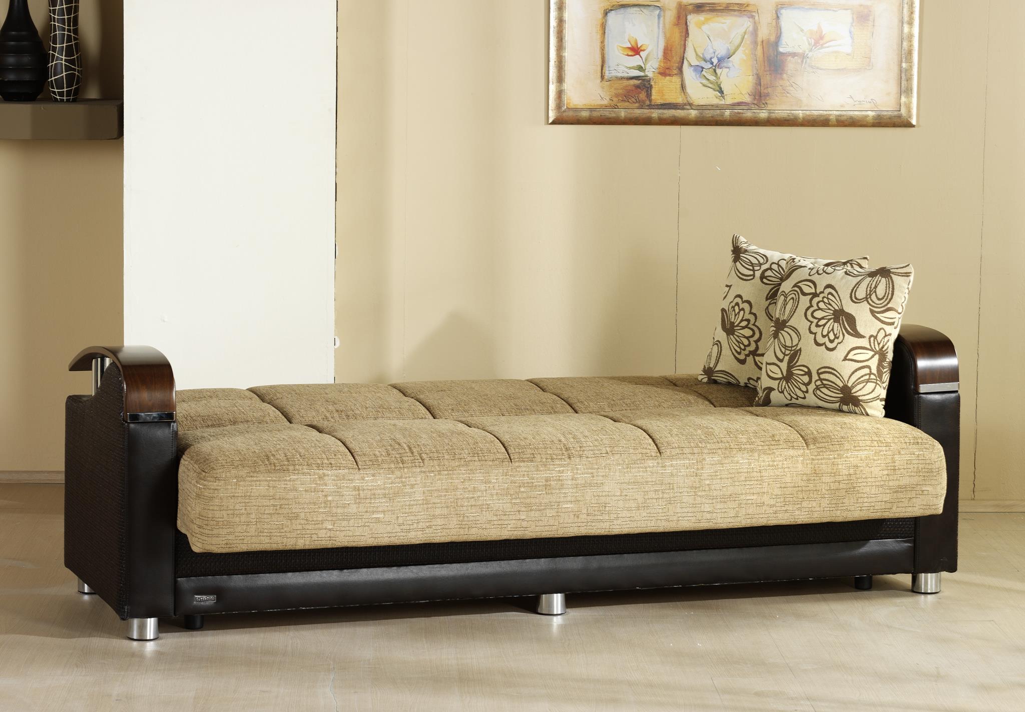 Luna Sofa-Bed In Fulya Brown by Bellona