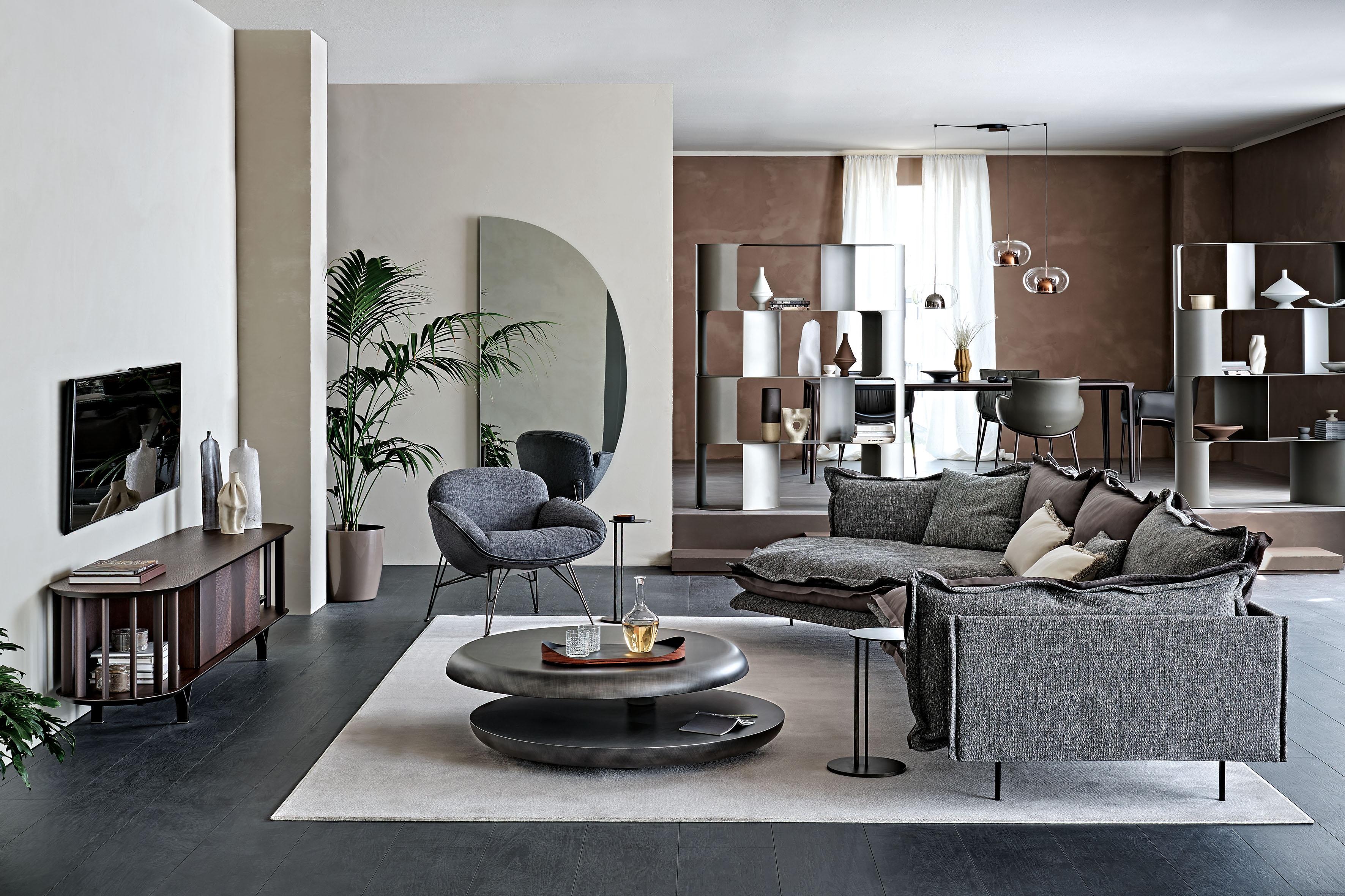 Yo-Yo Brushed Coffee Table by Cattelan Italia Yo-Yo Brushed Coffee Table by Cattelan Italia