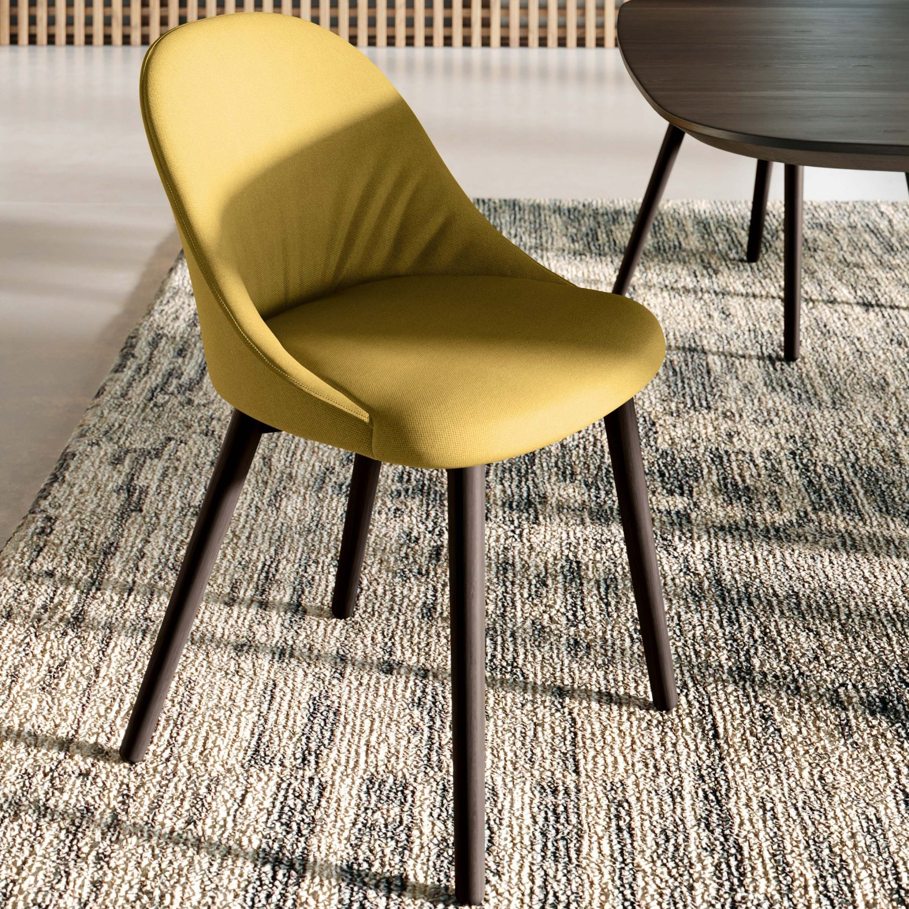 Sam Dining Chair with Wood Legs