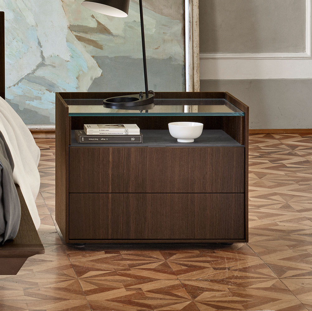 Cabaret Glass Nightstand by San Giacomo