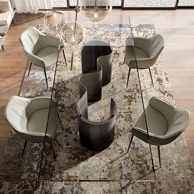 Papel Glass Dining Table - Thumbnail 3