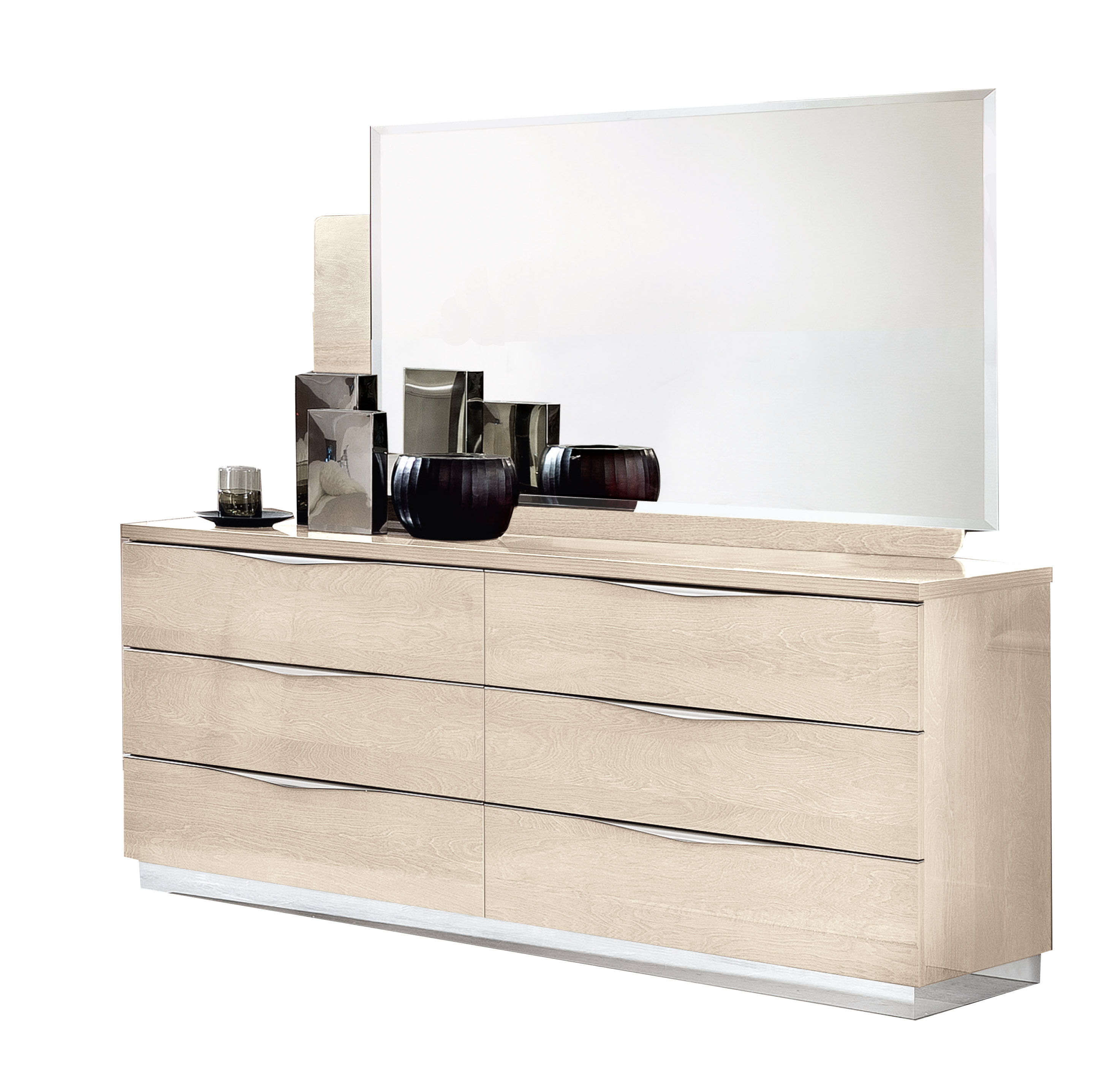 Platinum Legno Ivory Double Dresser by Camelgroup Italy Platinum Legno Ivory Double Dresser by Camelgroup Italy