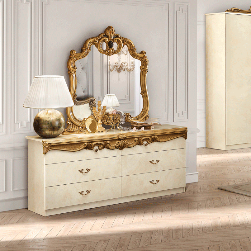 ivory dresser and nightstand set Home Square 3 Piece Double Dresser and Nightstand Bedroom Set in White