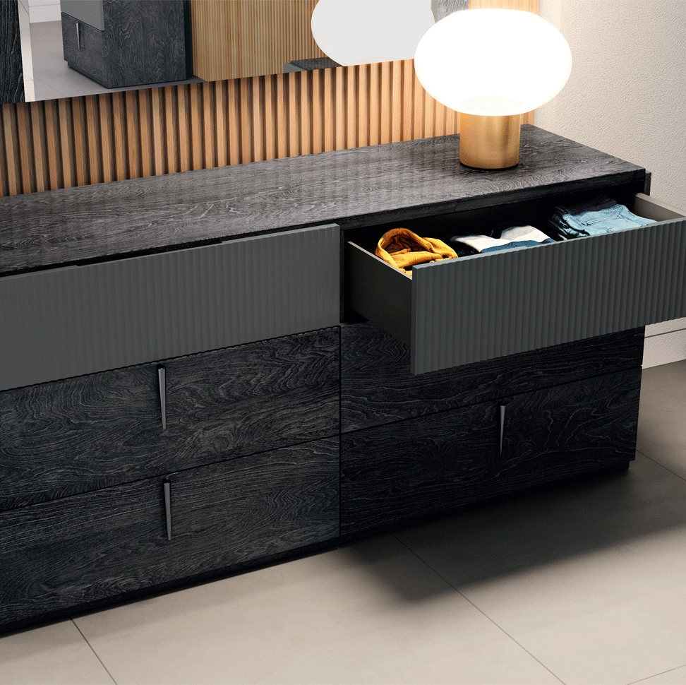 Onyx Wood Veneer 6-Drawer Double Dresser - Thumbnail 5