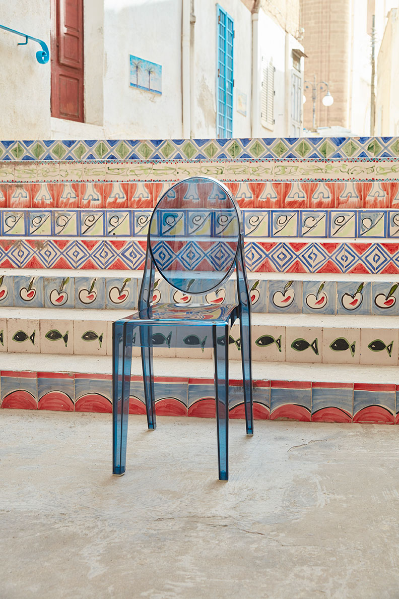 Victoria Ghost Fire Resistant Dining Chair - Thumbnail 3