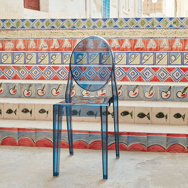 Victoria Ghost Fire Resistant Dining Chair