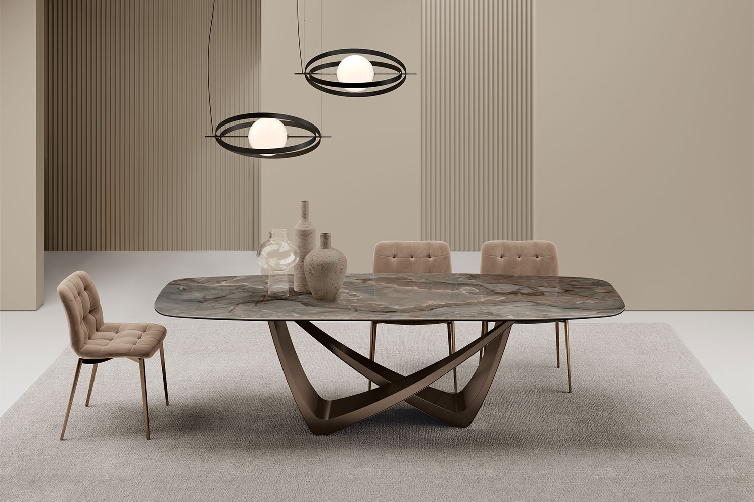 Bach Ceramic Dining Table - Thumbnail 4