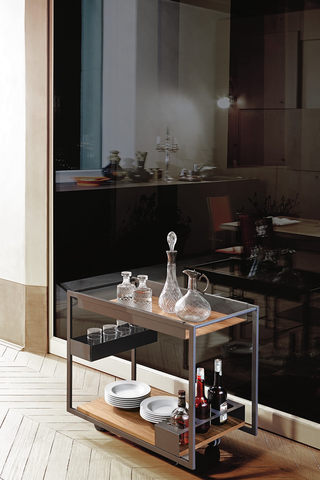 Mojito Wood Trolley Table - Thumbnail 3