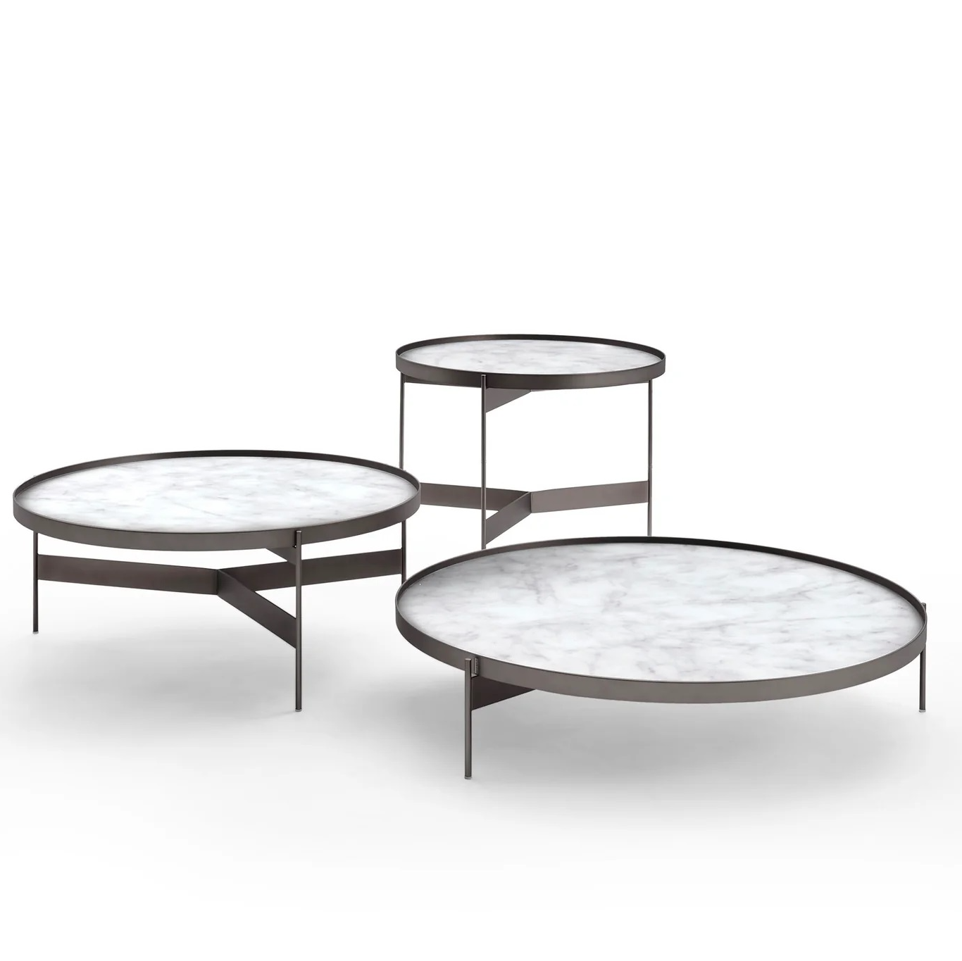 Abaco Calacatta Marble Glass Coffee Table