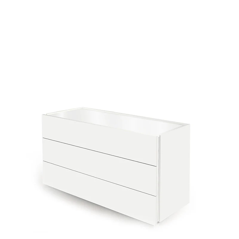 Atlante 3-Drawer White Matt Dresser