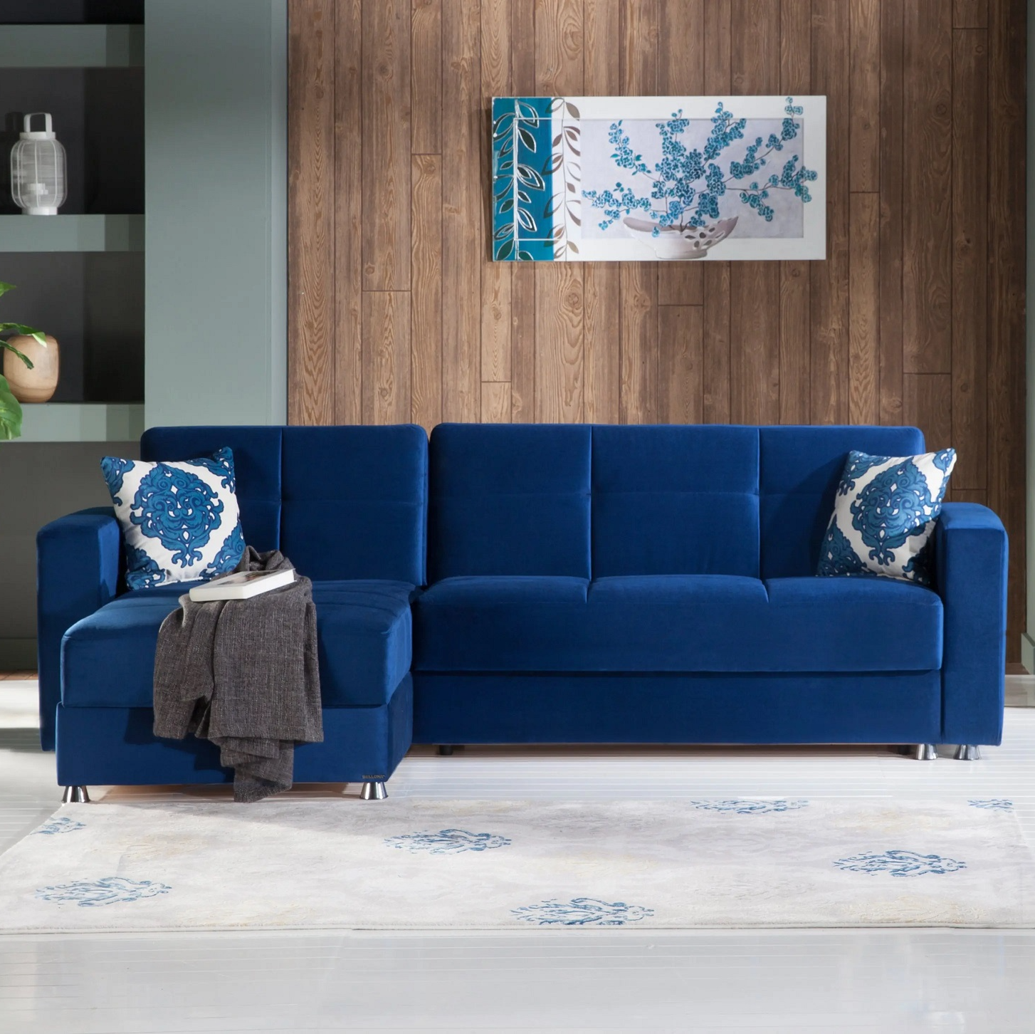 Elegant Sectional-Bed in Navy