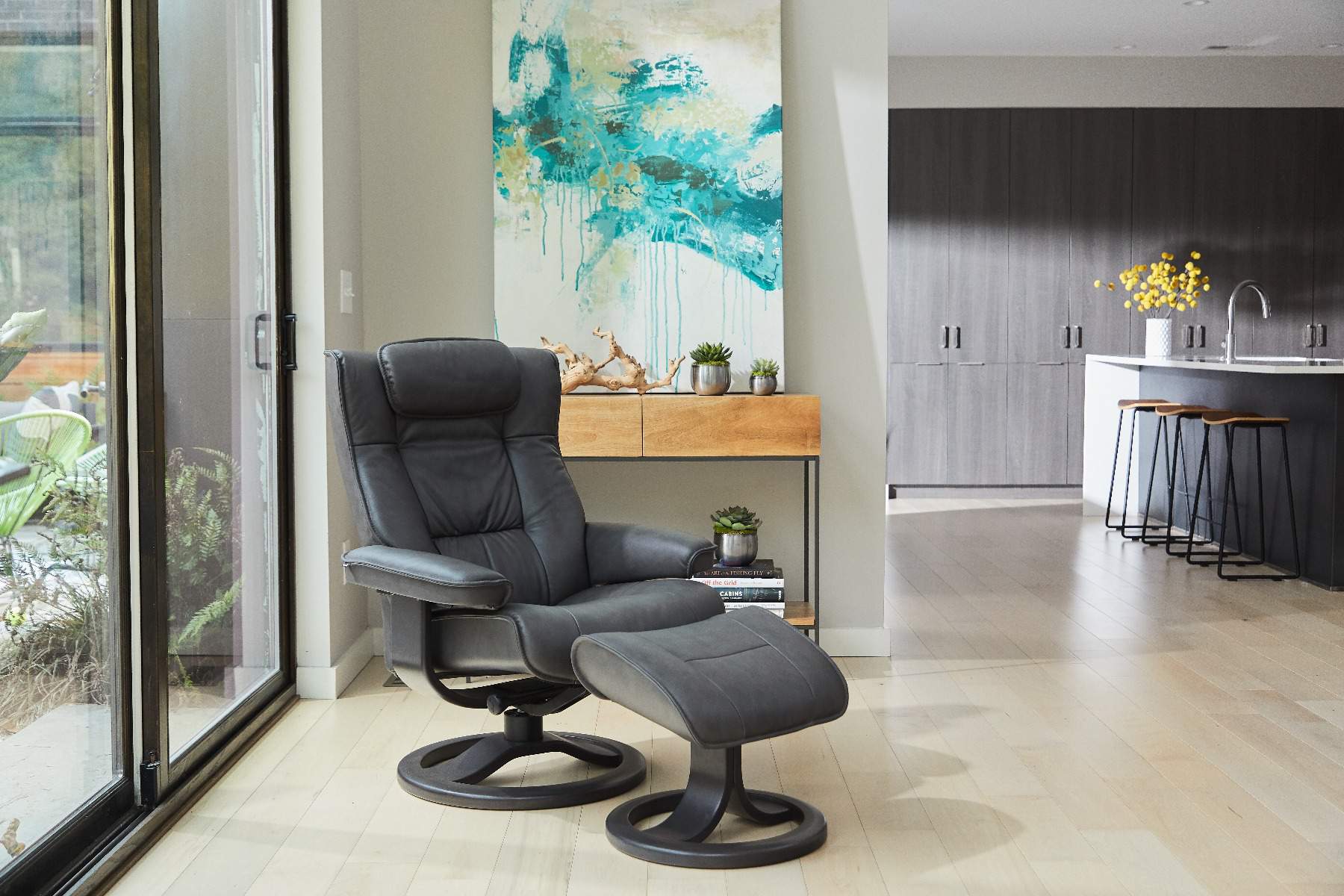 Fjords Regent R Recliner with Ottoman by Fjords