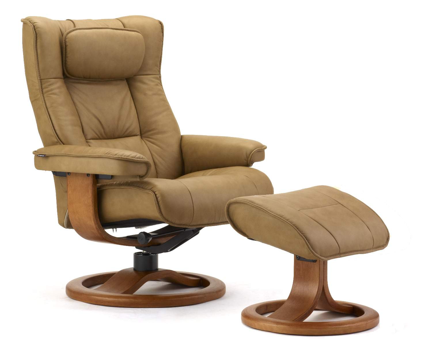 Fjords レザー オットマン Fjords Admiral Recliner & Ottoman - C Base - The Century House