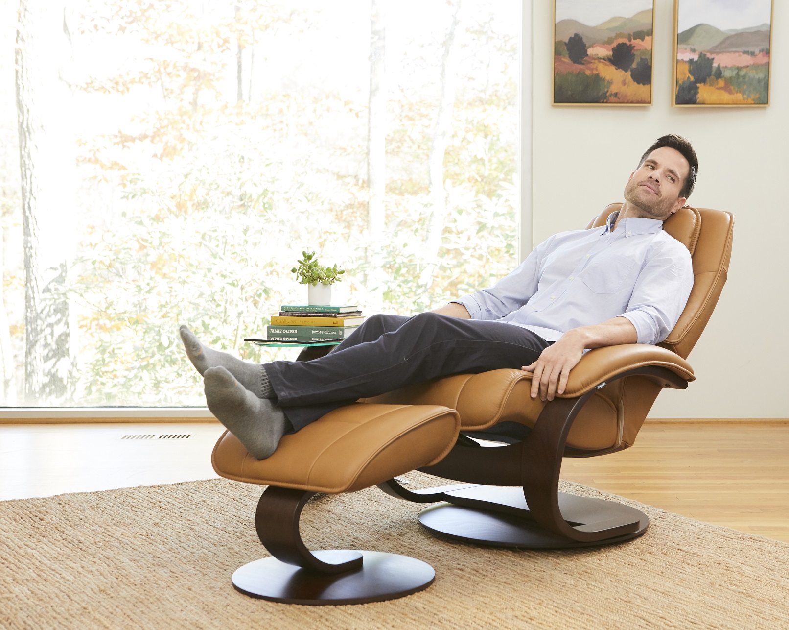 Fjords Admiral C Recliner & Foot Stool by Fjords