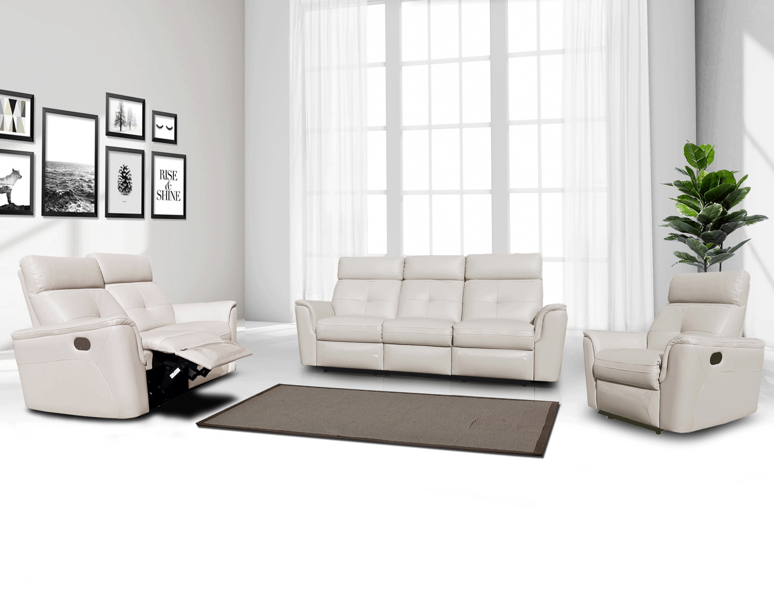 8501 Leather Sofa By Esf